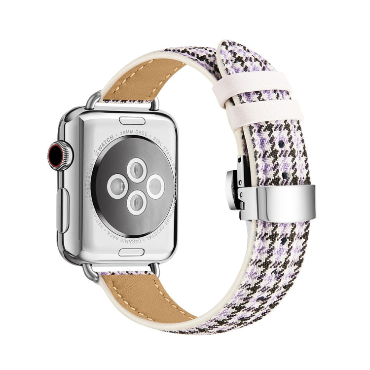 Slimming Butterfly Buckle Watchband For Apple Watch Series, 7 41mm / 6&SE&5&4 40mm / 3&2&1 38mm