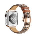 Slimming Butterfly Buckle Watchband For Apple Watch Series, 7 41mm / 6&SE&5&4 40mm / 3&2&1 38mm