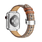 Slimming Butterfly Buckle Watchband For Apple Watch Series, 7 41mm / 6&SE&5&4 40mm / 3&2&1 38mm