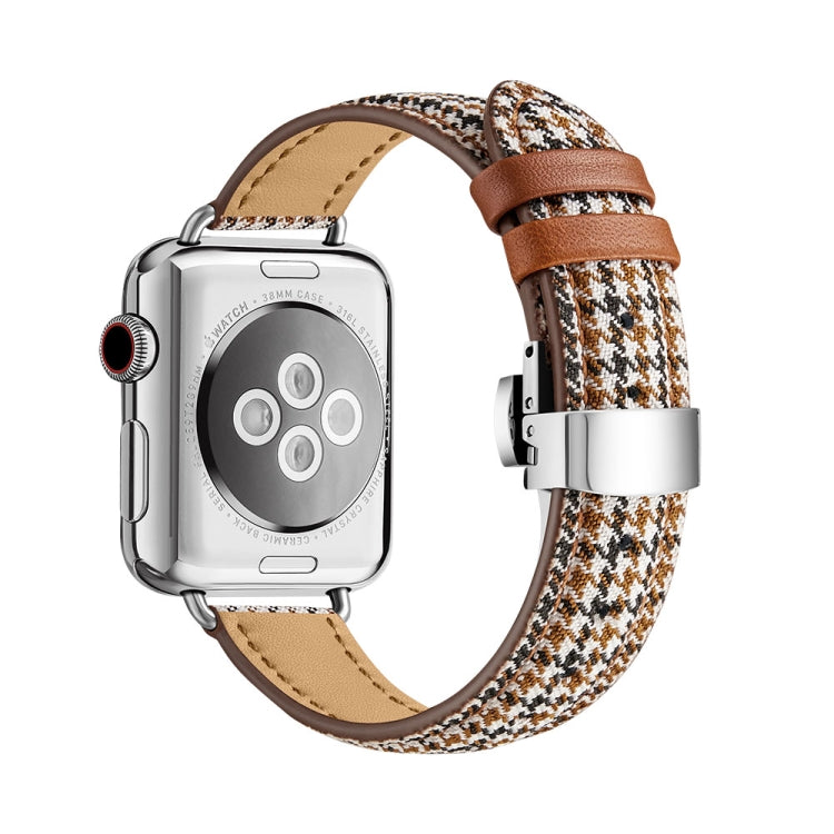 Slimming Butterfly Buckle Watchband For Apple Watch Series, 7 41mm / 6&SE&5&4 40mm / 3&2&1 38mm