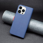 BF13 Color Matching Cross Texture Leather Phone Case, For iPhone 13 Pro Max