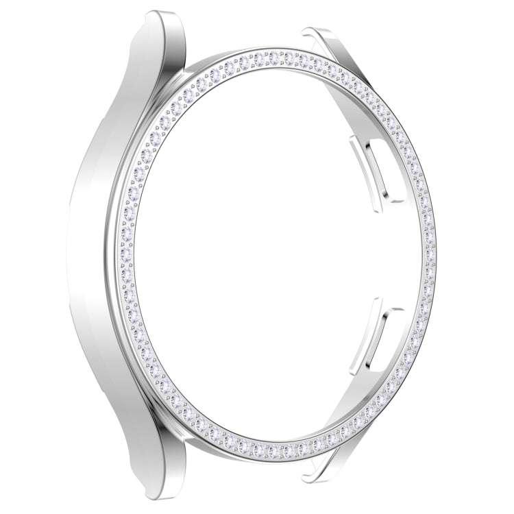 Einreihiges, diamantgemustertes PC-Uhrengehäuse mit Aussparungen, für Samsung Galaxy Watch4 44 mm
