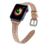 Genuine Leather Watch Band For Apple Watch Series, 7 41mm / 6&SE&5&4 40mm / 3&2&1 38mm, 7 45mm / 6&SE&5&4 44mm / 3&2&1 42mm