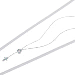 S925 Sterling Silver Heart Cross Women Nacklace Jewelry, Heart Cross