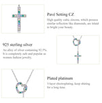 S925 Sterling Silver Heart Cross Women Nacklace Jewelry, Heart Cross
