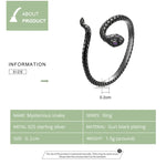 S925 Sterling Silver Mysterious Snake Women Ring, Mysterious Snake