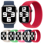 Nylon Braided Watch Band For Apple Watch Series 7 45mm / 6&SE&5&4 44mm / 3&2&1 42mm, 135mm, 150mm, 165mm