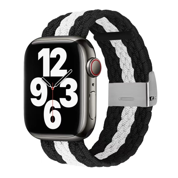 Nylon Braid Watch Band For Apple Watch Series, 7 41mm / 6&SE&5&4 40mm / 3&2&1 38mm