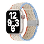 Nylon Braid Watch Band For Apple Watch Series, 7 41mm / 6&SE&5&4 40mm / 3&2&1 38mm