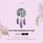 S925 Sterling Silver Tree Of Life Dream Catcher Beads DIY Bracelet Necklace Accessories, Tree Of Life Dream Catcher