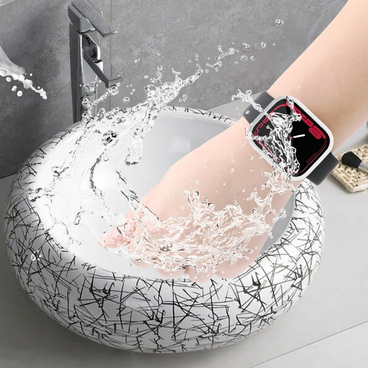 Waterproof PC+Tempered Film Watch Case, For Apple Watch Series 9 / 8 / 7 41mm, For Apple Watch Series 9 / 8 / 7 45mm