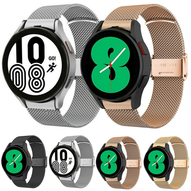 Edelstahl-Armband mit Milanaise-Schließe, für Samsung Galaxy Watch4 40 mm / 44 mm