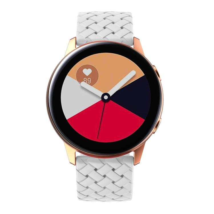 Weave Texture Silicone Watch Band, For Samsung Galaxy Watch4 40/44mm, For Samsung Galaxy Watch4 Classic 42/46mm