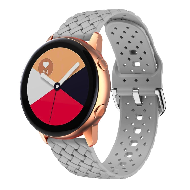 Weave Texture Silicone Watch Band, For Samsung Galaxy Watch4 40/44mm, For Samsung Galaxy Watch4 Classic 42/46mm