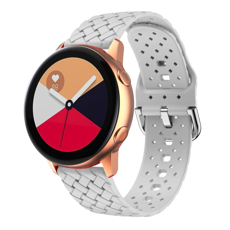 Weave Texture Silicone Watch Band, For Samsung Galaxy Watch4 40/44mm, For Samsung Galaxy Watch4 Classic 42/46mm