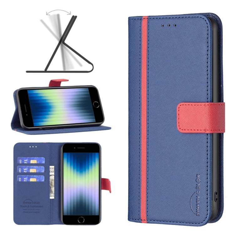 BF13 Color Matching Cross Texture Leather Phone Case, For iPhone SE 2022 / 2020 / 8 / 7, For iPhone 8 Plus / 7 Plus