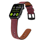 Retro Leather Watch Band For Apple Watch Series, 7 41mm / 6&SE&5&4 40mm / 3&2&1 38mm, 7 45mm / 6&SE&5&4 44mm / 3&2&1 42mm