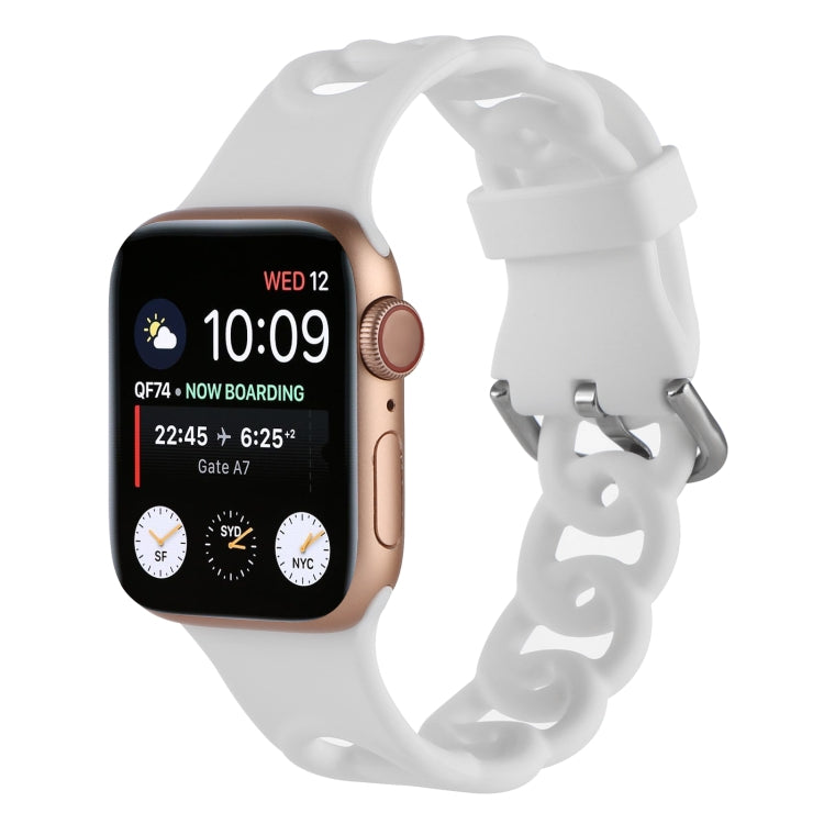 Hollow Silicone Watch Band For Apple Watch Series, 7 41mm / 6&SE&5&4 40mm / 3&2&1 38mm, 7 45mm / 6&SE&5&4 44mm / 3&2&1 42mm