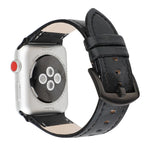 Glitter Genuine Leather Watch Band For Apple Watch Series, 7 41mm / 6&SE&5&4 40mm / 3&2&1 38mm, 7 45mm / 6&SE&5&4 44mm / 3&2&1 42mm