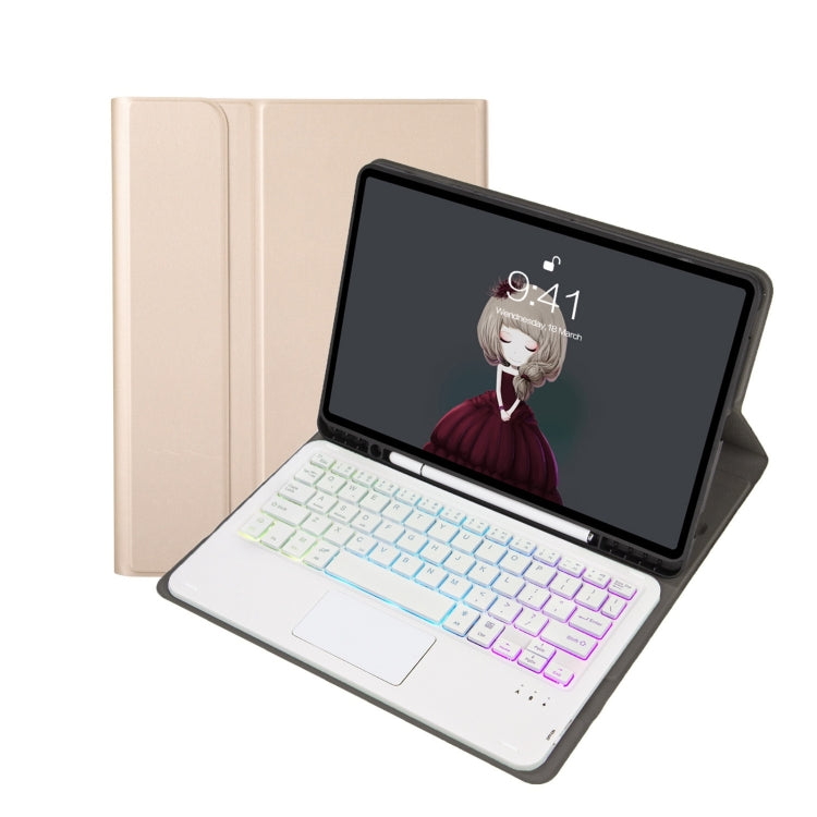 غطاء جلد للتابلت مع فتحة قلم ولوحة لمس ولوحة مفاتيح بلوتوث، جلد طبيعي، لطراز iPad 9.7 2018 و2017 / Pro 9.7 / Air 2، لطراز iPad 10.2 2021 و2020 و2019 / Air 2019 / Pro 10.5، لطراز iPad Air 11 2025 / 2024 / Air 2022 و2020 / Pro 11 2021 و2020 و2018