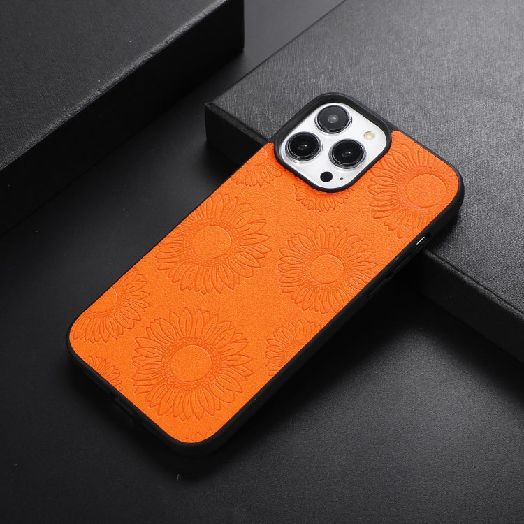 Sunflower Pattern PU+TPU+PC Shockproof Phone Case, For iPhone 13 Pro Max, For LG Wing 5G, For Motorola Razr 5G, For Huawei P50 Pocket, For Samsung Galaxy Z Flip3 5G, For Samsung Galaxy Z Fold3 5G