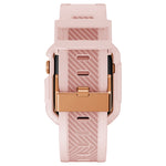 Integrated Carbon Fiber Pattern Silicone Watch Band For Apple Watch Series, 7 41mm / 6&SE&5&4 40mm / 3&2&1 38mm, 7 45mm / 6&SE&5&4 44mm / 3&2&1 42mm