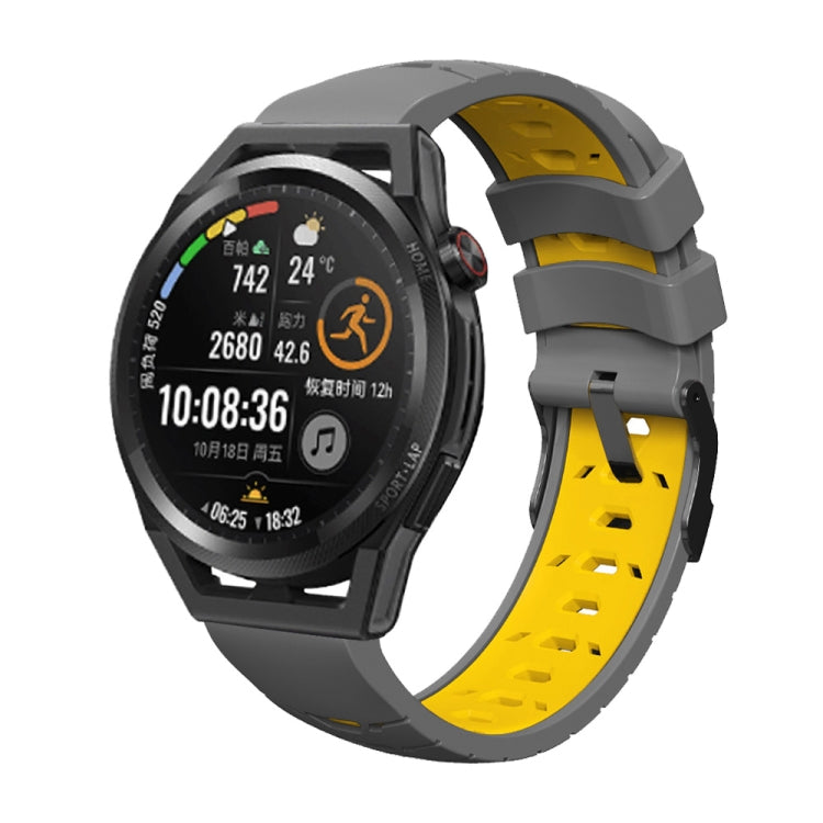 Trapezoidal Three-row Hole Silicone Watch Band, For Samsung Galaxy Watch 4 / Watch4 Classic, For Samsung Galaxy Watch 42mm, For Samsung Galaxy Watch 46mm, For Samsung Galaxy Watch Active