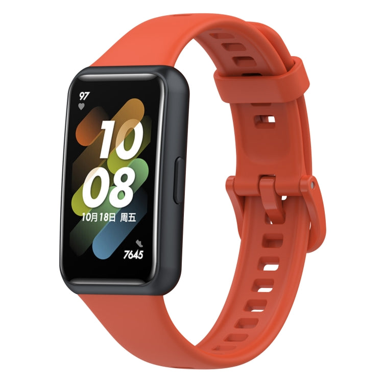 Metal Head Silicone Watch Band, For Huawei Band 7