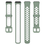 Two-color Breathable Silicone Watch Band, For Huawei Band 7 / 7 NFC