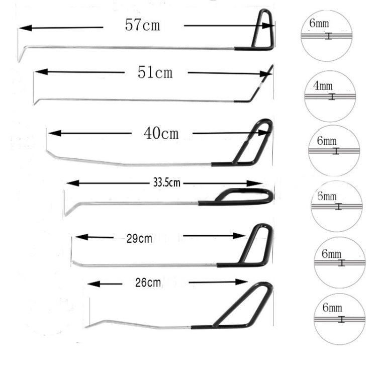 Q1 8 in 1 Car Paintless Dent Repair Hail Remover Hooks Rods Kit, Q1 8 in 1
