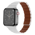Strong Magnetic Leather Watch Band For Apple Watch Series, 7 41mm / 6&SE&5&4 40mm / 3&2&1 38mm, 7 45mm / 6&SE&5&4 44mm / 3&2&1 42mm
