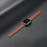 Strong Magnetic Leather Watch Band For Apple Watch Series, 7 41mm / 6&SE&5&4 40mm / 3&2&1 38mm, 7 45mm / 6&SE&5&4 44mm / 3&2&1 42mm