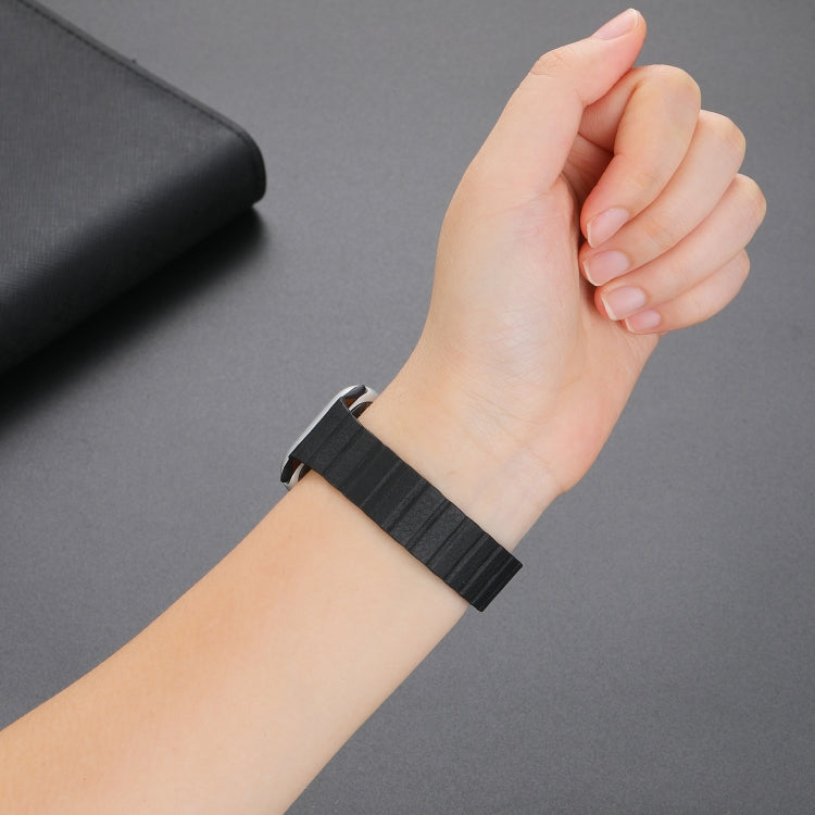 Strong Magnetic Leather Watch Band For Apple Watch Series, 7 41mm / 6&SE&5&4 40mm / 3&2&1 38mm, 7 45mm / 6&SE&5&4 44mm / 3&2&1 42mm