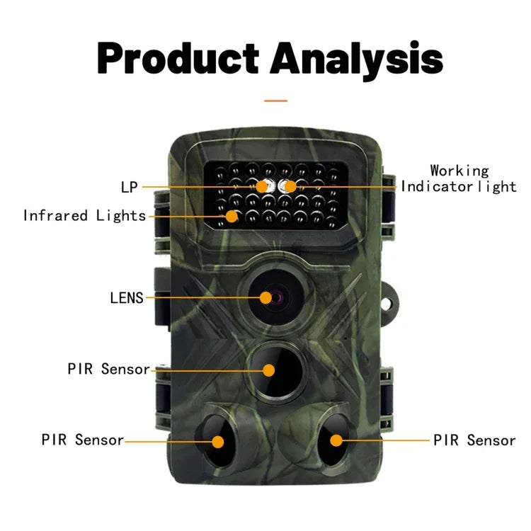PR3000 2 Inch LCD Screen Infrared Night Vision Wildlife Hunting Trail Camera, PR3000