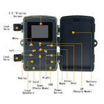 PR3000 2 Inch LCD Screen Infrared Night Vision Wildlife Hunting Trail Camera, PR3000