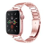 سوار ساعة من الفولاذ المقاوم للصدأ بحزام نحيف لسلسلة Apple Watch، 7 مقاس 41مم / 6&SE&5&4 مقاس 40مم / 3&2&1 مقاس 38مم، 7 مقاس 45مم / 6&SE&5&4 مقاس 44مم / 3&2&1 مقاس 42مم