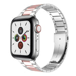 سوار ساعة من الفولاذ المقاوم للصدأ بحزام نحيف لسلسلة Apple Watch، 7 مقاس 41مم / 6&SE&5&4 مقاس 40مم / 3&2&1 مقاس 38مم، 7 مقاس 45مم / 6&SE&5&4 مقاس 44مم / 3&2&1 مقاس 42مم
