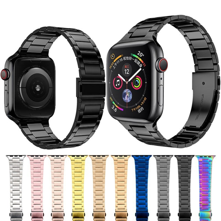 Small Waist Stainless Steel Watch Band For Apple Watch Series, 7 41mm / 6&SE&5&4 40mm / 3&2&1 38mm, 7 45mm / 6&SE&5&4 44mm / 3&2&1 42mm
