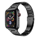 سوار ساعة من الفولاذ المقاوم للصدأ بحزام نحيف لسلسلة Apple Watch، 7 مقاس 41مم / 6&SE&5&4 مقاس 40مم / 3&2&1 مقاس 38مم، 7 مقاس 45مم / 6&SE&5&4 مقاس 44مم / 3&2&1 مقاس 42مم