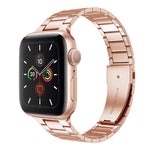 سوار ساعة من الفولاذ المقاوم للصدأ بحزام نحيف لسلسلة Apple Watch، 7 مقاس 41مم / 6&SE&5&4 مقاس 40مم / 3&2&1 مقاس 38مم، 7 مقاس 45مم / 6&SE&5&4 مقاس 44مم / 3&2&1 مقاس 42مم