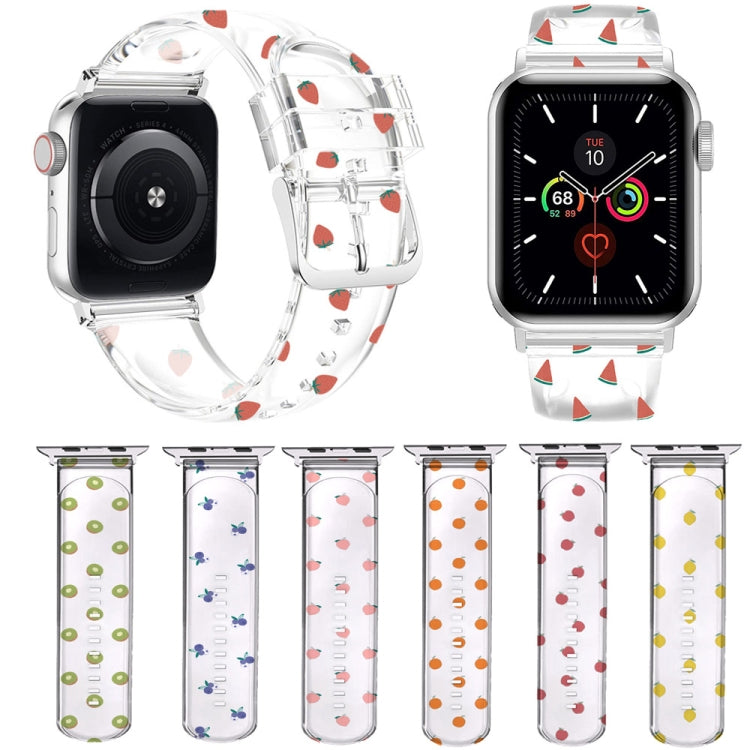 حزام ساعة شفاف بمشبك مربع لسلسلة Apple Watch، 7 مقاس 41 مم / 6 و SE و 5 و 4 مقاس 40 مم / 3 و 2 و 1 مقاس 38 مم، 7 مقاس 45 مم / 6 و SE و 5 و 4 مقاس 44 مم / 3 و 2 و 1 مقاس 42 مم