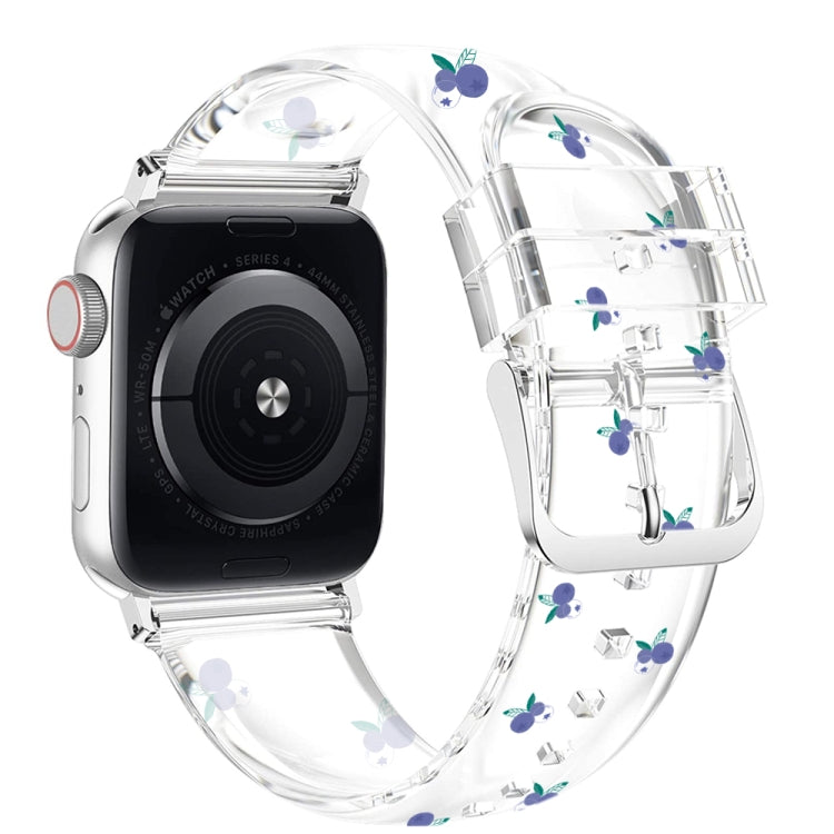 حزام ساعة شفاف بمشبك مربع لسلسلة Apple Watch، 7 مقاس 41 مم / 6 و SE و 5 و 4 مقاس 40 مم / 3 و 2 و 1 مقاس 38 مم، 7 مقاس 45 مم / 6 و SE و 5 و 4 مقاس 44 مم / 3 و 2 و 1 مقاس 42 مم