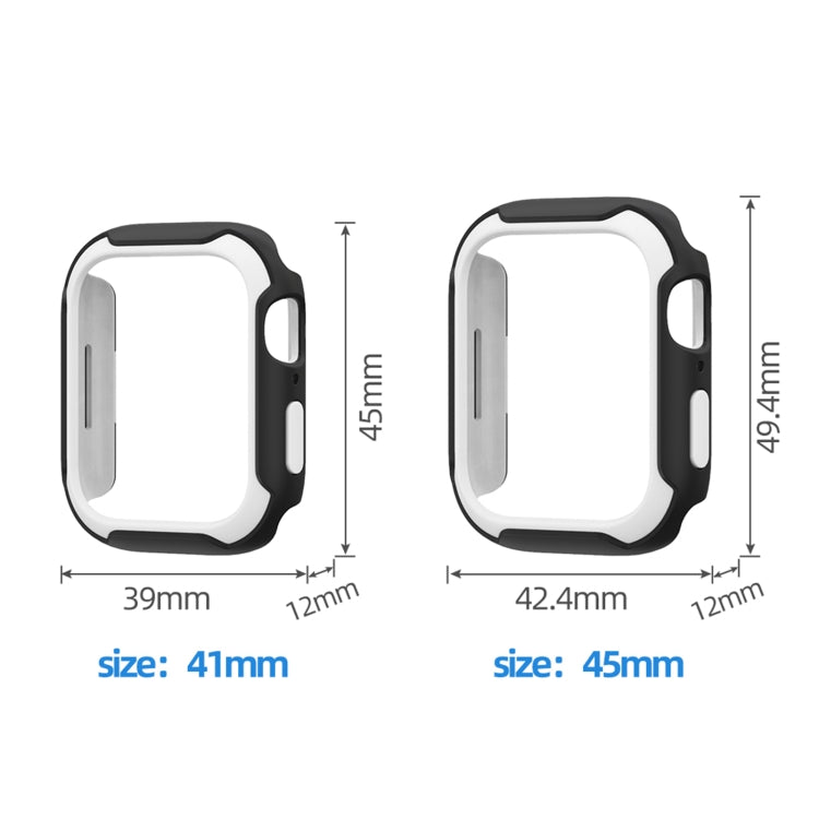 Detachable Two-color Watch Case For Apple Watch Series, 7 41mm / 6&SE&5&4 40mm, 7 45mm / 6&SE&5&4 44mm