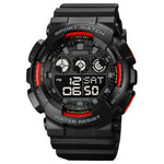 SKMEI 1857 Stainless Steel Buckle PU Strap Waterproof Electronic Watch