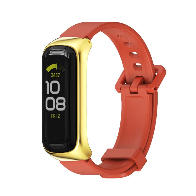 MIJOBS Metallgehäuse mit Silikonarmband für Samsung Galaxy Fit 2