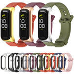MIJOBS Metallgehäuse mit Silikonarmband für Samsung Galaxy Fit 2