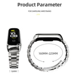 MIJOBS Three-bead Metal Stainless Steel Watch Band, For Samsung Galaxy Fit 2