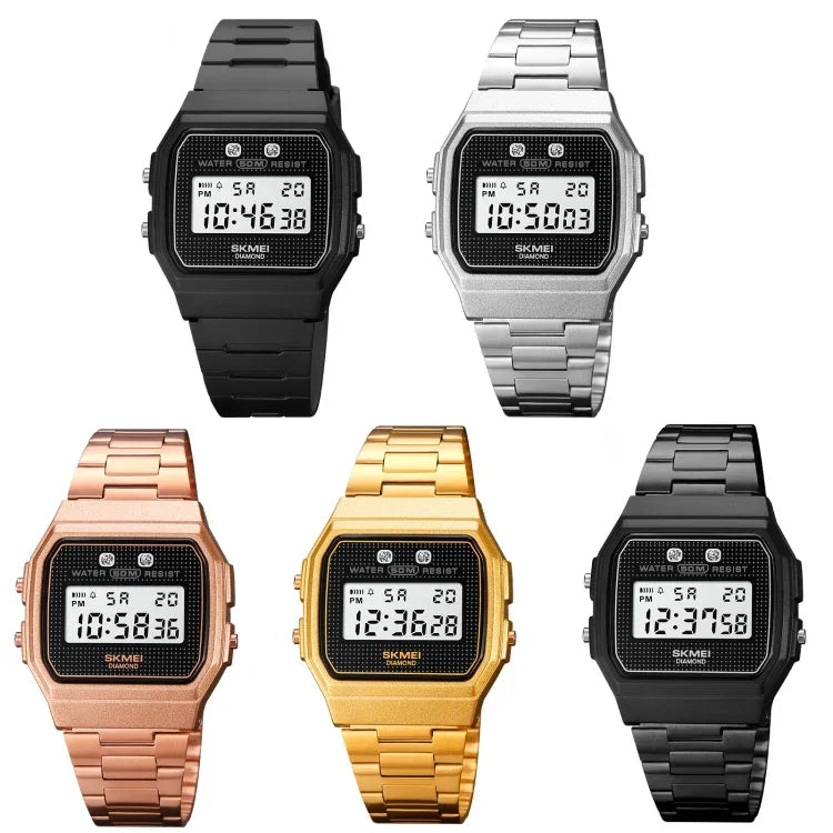 SKMEI 1952 Resin Mirror ABS Case Waterproof Electronic Watch