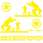 2 PCS/Set D-135 Band of Brothers Pattern Car Modified Decorative Sticker, D-135