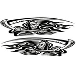 2 PCS/Set D-435 Grim Reaper Pattern Car Modified Decorative Sticker, D-435